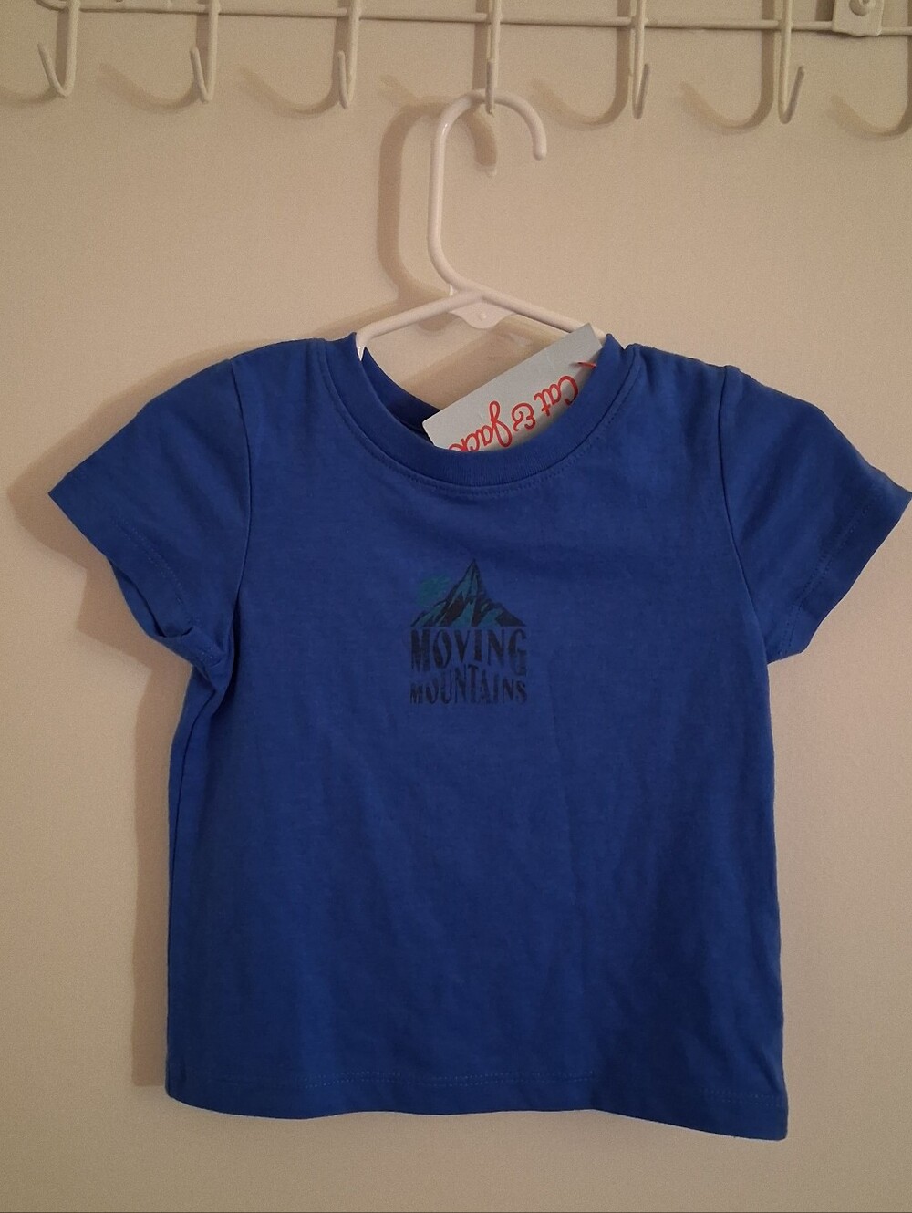 Cat & Jack Royal Blue 'Moving Mountains' Short Sleeve Tee NWT Size 12M